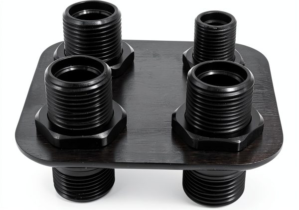 Heater Bulkhead Hose Fitting SHLPDFM Black-1