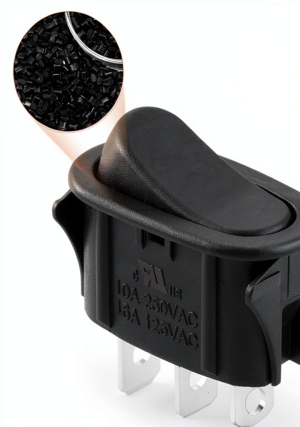 2Pcs SR561117 Range Hood Rocker Switch for Broan Nutone Black-2