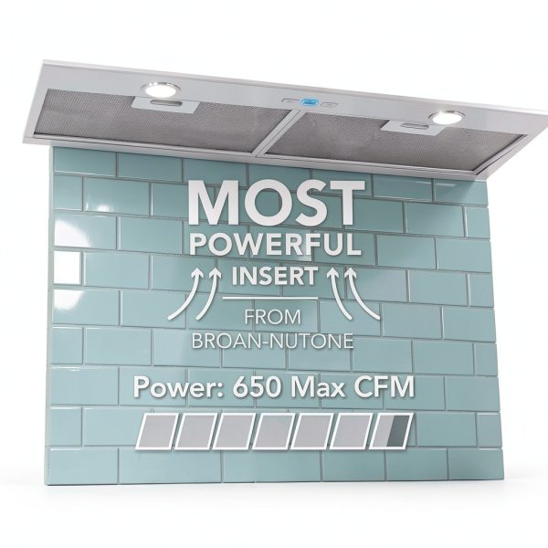 Broan 30-Inch Built-In Power Pack Insert 650 CFM Stainless Steel-4
