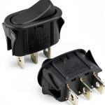 2Pcs SR561117 Range Hood Rocker Switch for Broan Nutone Black-0