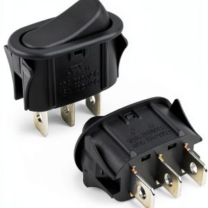2Pcs SR561117 Range Hood Rocker Switch for Broan Nutone Black-0