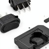 2Pcs SR561117 Range Hood Rocker Switch for Broan Nutone Black-4