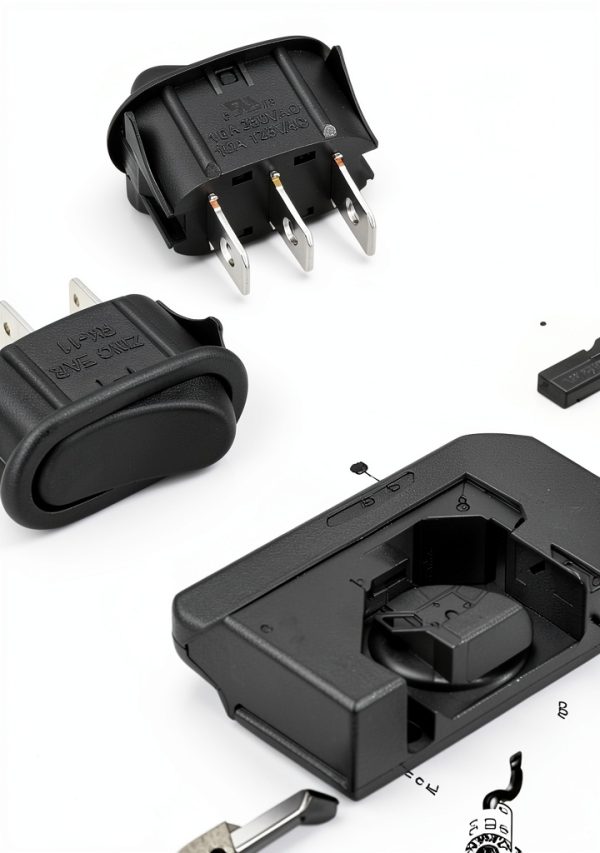 2Pcs SR561117 Range Hood Rocker Switch for Broan Nutone Black-4