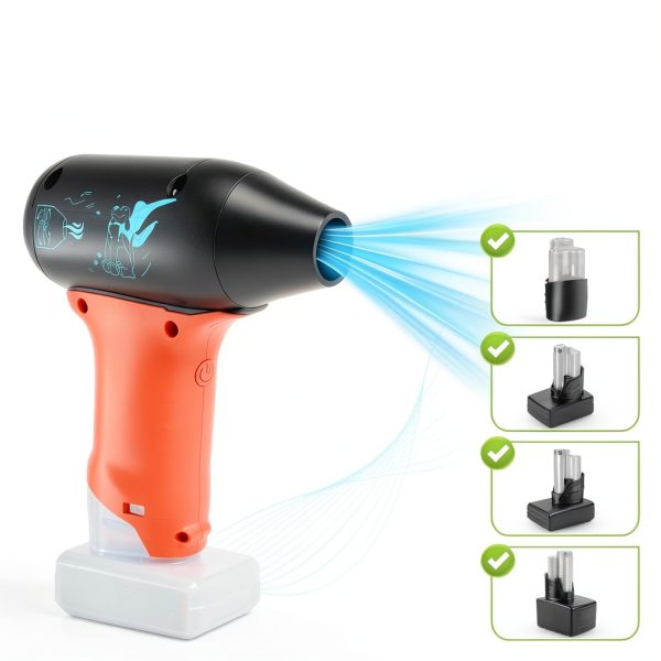 Blower for Milwaukee 12V Battery, for M12 Jet Fan 3 Speed Adjustable Fan Turbo High Speed 130000 RPM Handheld for Duster Cleaner, Drying, Cleaning-1